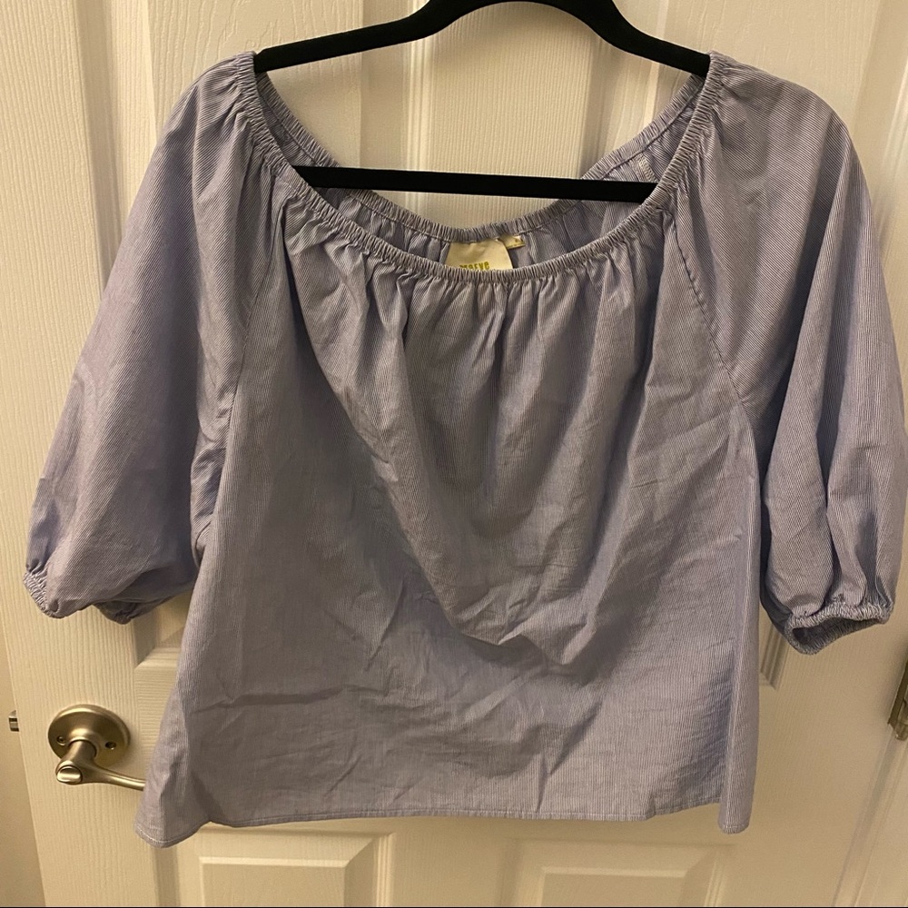 Anthropologie Maeve Bretta Off Shoulder Top